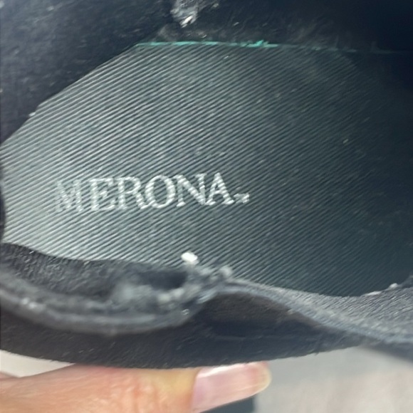 Merona Black Heeled Calf High Boot Size 8 - Picture 4 of 5